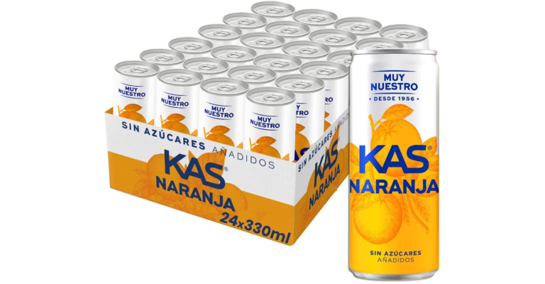 ¡TOMA CHOLLO! 24 latas de Kas Naranja sin azúcar solo 6,79 euros.
