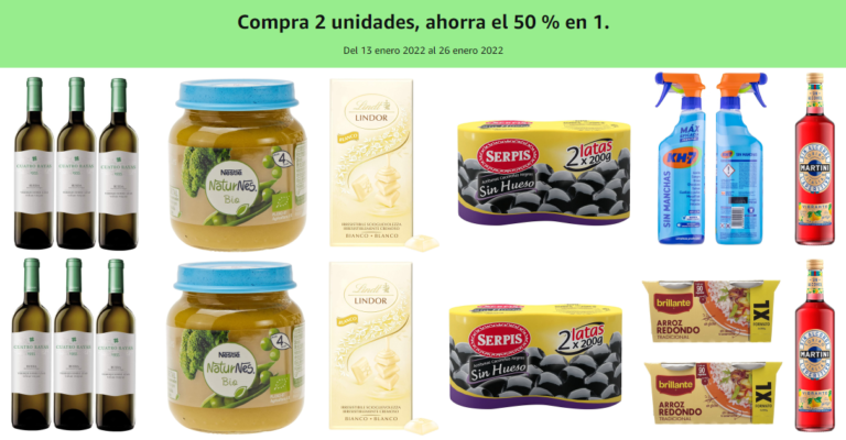 ¡50% de descuento en 2ª unidad! 2 botes de quitamanchas KH-7 Sin Manchas solo 5,89 euros y otros productos de consumo habitual.