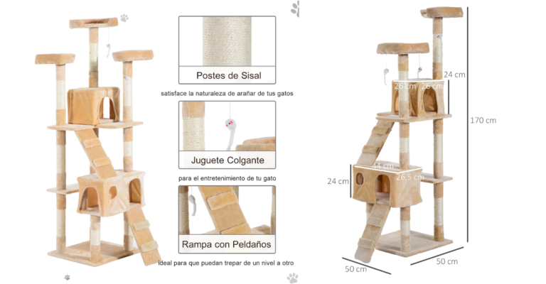 ¿Compartes tu vida con un gato? Regálale este árbol rascador para gatos XL por 45,87 euros.