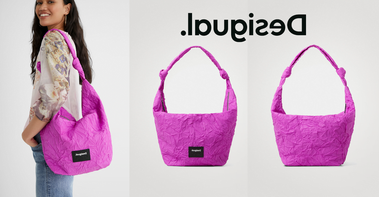 Bolso Desigual efecto papel barato, ofertas en bolsos de marca