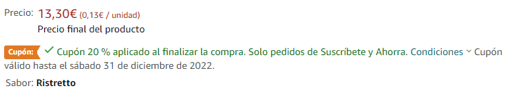 Identificar los cupones suscríbete y ahorra de Amazon