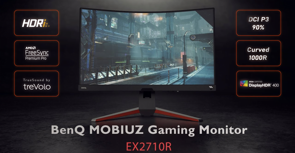 Comprar monitor gaming BenQ MOBIUZ EX2710R barato, ofertas en monitores gaming, monitores para juegos baratos