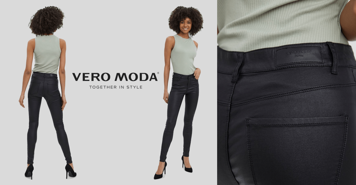 Comprar pantalones skinny Vero Moda Vmseven NW SS Smooth Coated baratos, ofertas en pantalones de marca, chollos en moda