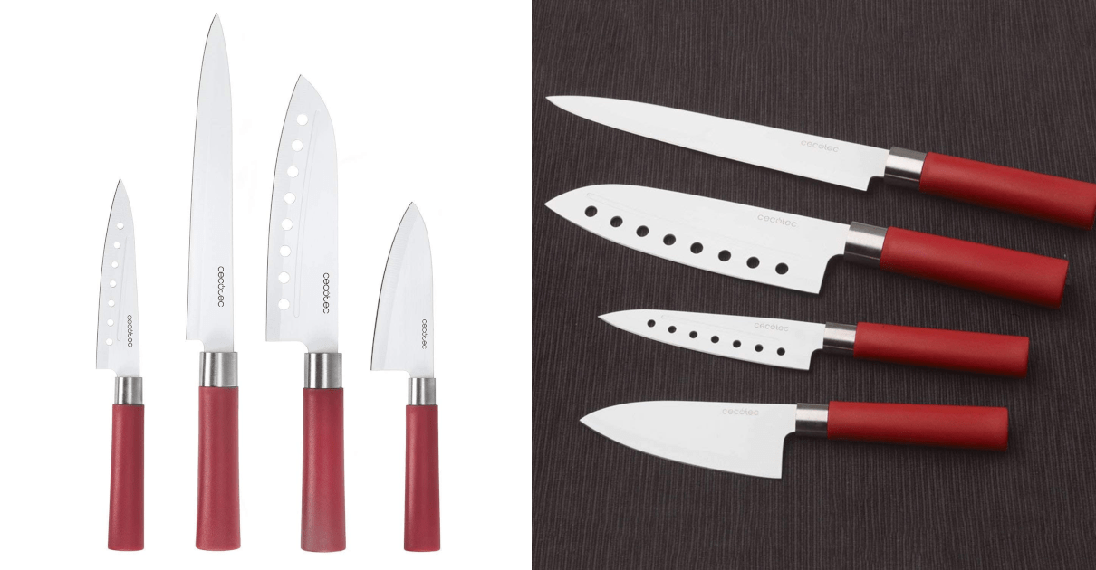 Set de 4 cuchillos Cecotec profesionales baratos, ofertas para el hogar