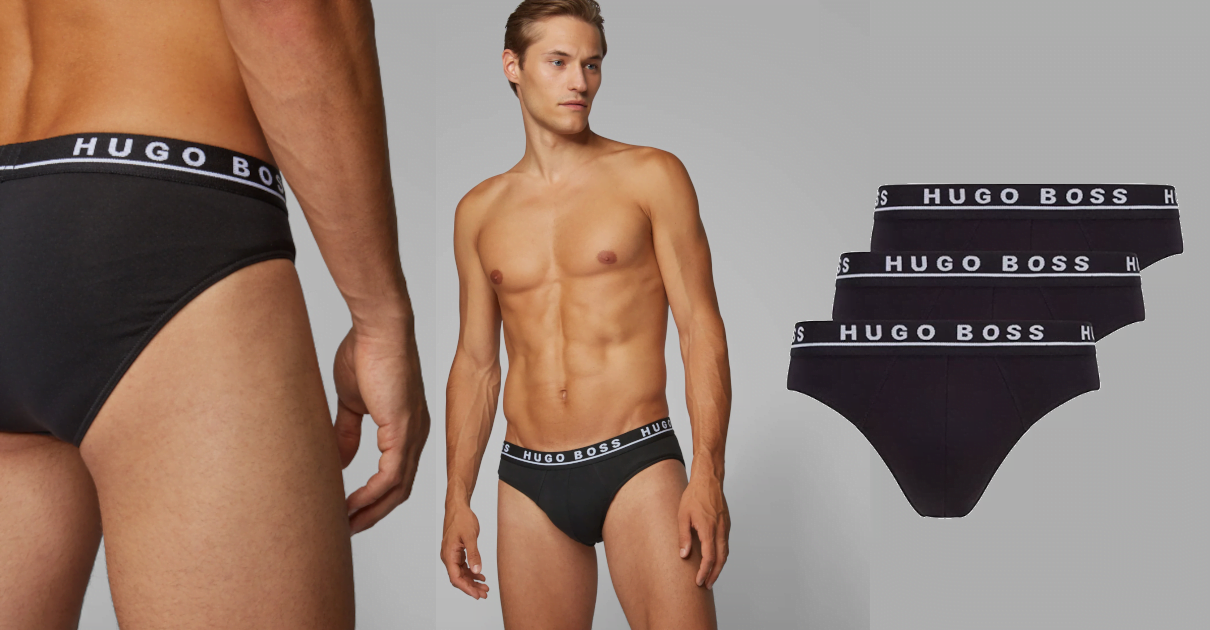 Pack de 3 calzoncillos slips Hugo Boss baratos, ofertas en ropa interior