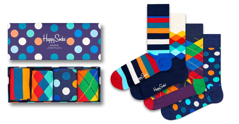 Regala estos molones calcetines Happy Socks con el 53% de descuento. ¡4 pares por 21€!