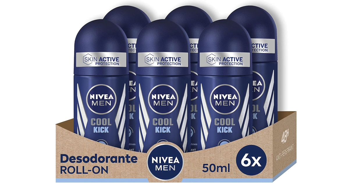 Pack de 6 botes de desodorante Nivea Cool Kick barato, ofertas en supermercado