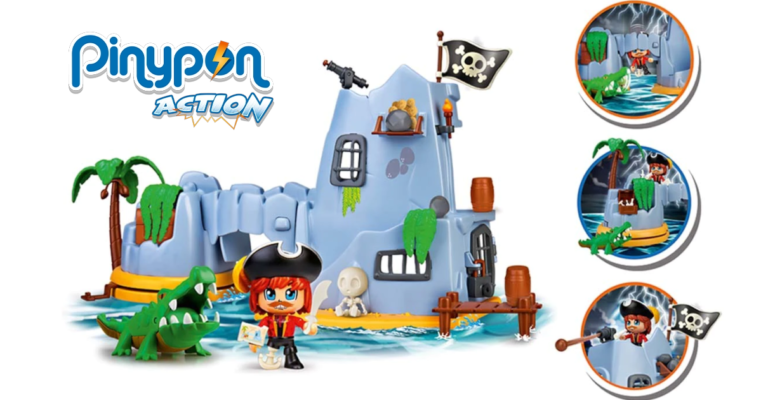 A tiempo para Navidad puedes comprar este Pinypon Action Isla Pirata del Capitán Caimán por 19,91€.