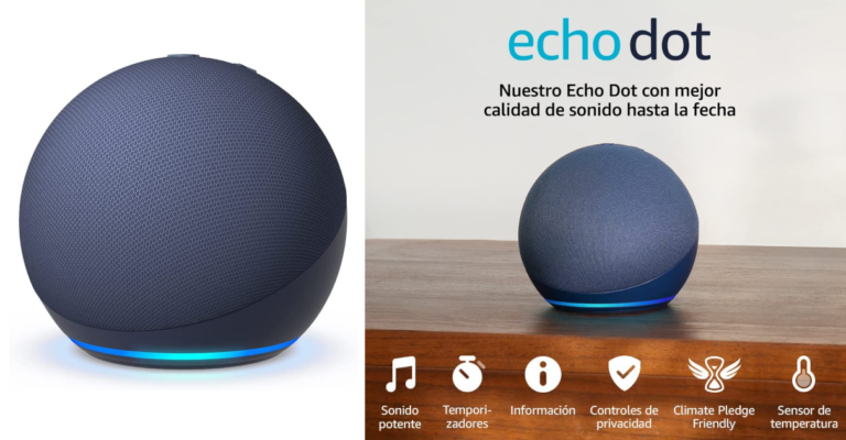 El nuevo altavoz inteligente Echo Dot 5 está de oferta a 34,99€.