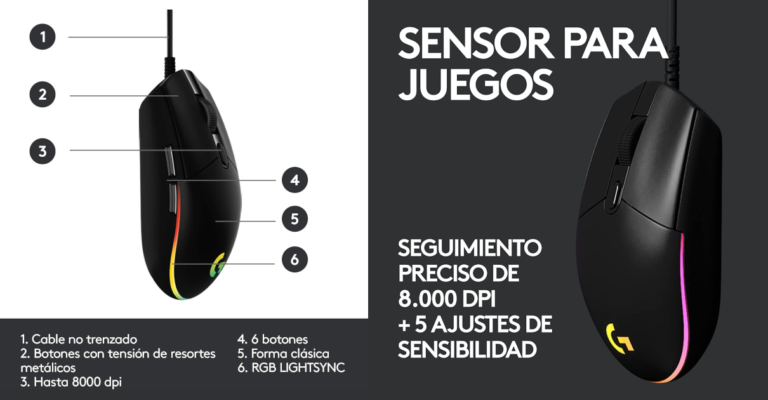 Este ratón Logitech USB G203 te servirá para jugar o trabajar. Te contamos dónde comprarlo por 19,53€.