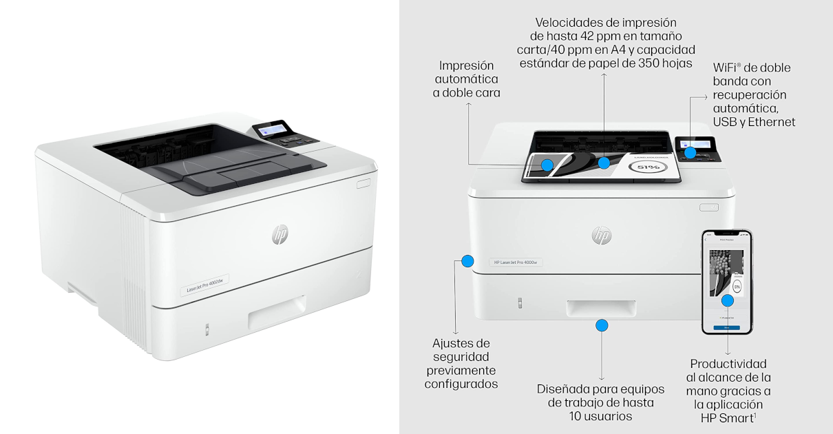 Impresora HP LaserJet Pro 4002dw 2Z606F barata, ofertas en informatica