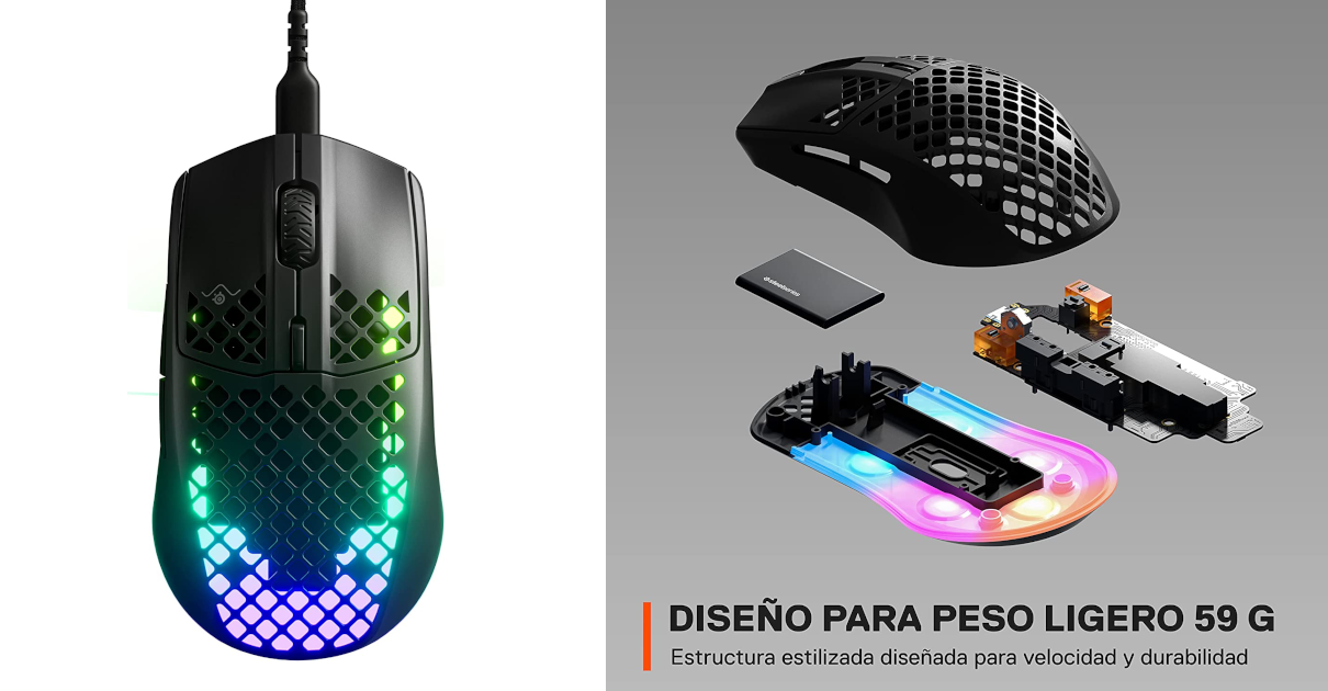 Ratón gaming SteelSeries Aerox 3 Onyx barato, ofertas en informatica