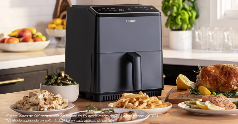 Mínimo histórico para esta freidora sin aceite COSORI Dual Blaze Chef Edition en la Fiesta de Ofertas Amazon.