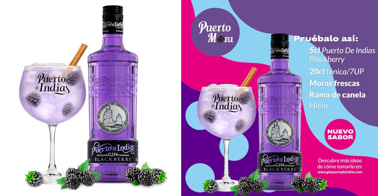 Ginebra Puerto de Indias de mora barata, ofertas en supermercado