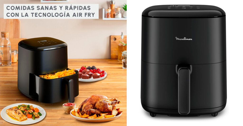 Cumple tu propósito de comer más sano con esta freidora de aire Moulinex Easy Fry Max.