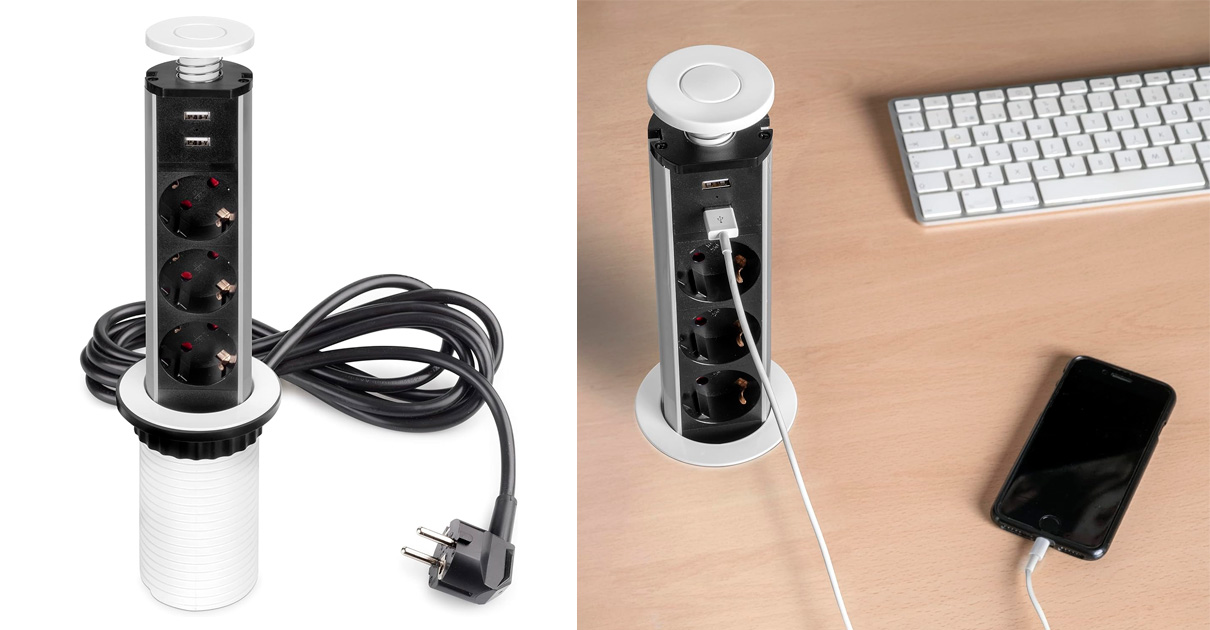 Regleta retráctil Emuca barata, ofertas en electronica