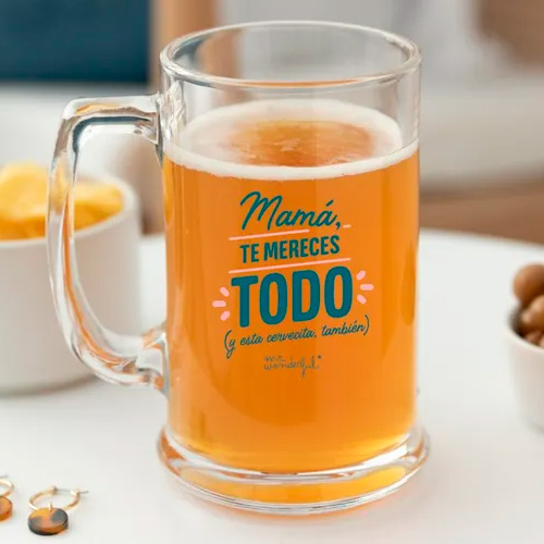 Regala a tu madre esta jarra de cerveza Mr Wonderful con el 50% de descuento.