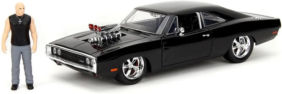 Jada Toys Fast & Furious Dodge Charger 1970 1:24 con figura de Dom Toretto
