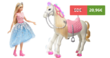¡TOMA CHOLLO! Barbie Princess Adventure y Su Caballo sólo 20,96 al tramitar el pedido. 65% de descuento. Mínimo histórico.