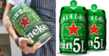 La fiesta perfecta necesita estos 2 barriles de cerveza Heineken con el 50% de descuento. ¡10 litros de cerveza por 17,95 euros!