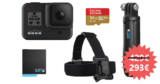 ¡TOMA CHOLLO! Kit GoPro Hero 8 Black + trípode Shorty + batería extra + MicroSD 32GB + cinta cabeza solo 292,33 euros. Ahorras 137 euros.