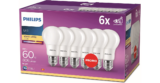 Ahorra hasta 96€ al año en tu factura de la luz con este pack de 6 bombillas de LED Philips de 8W por solo 11,72€.